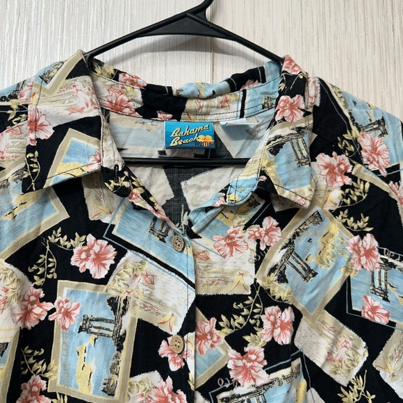 Bahama Beach Woman Y2K Pattern Gyaru button up - Picture 5 of 9